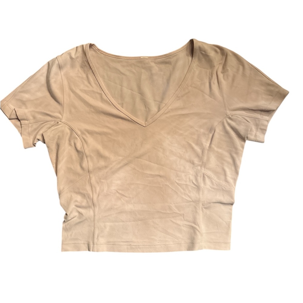 Lululemon Women's Pink V-Neck Top